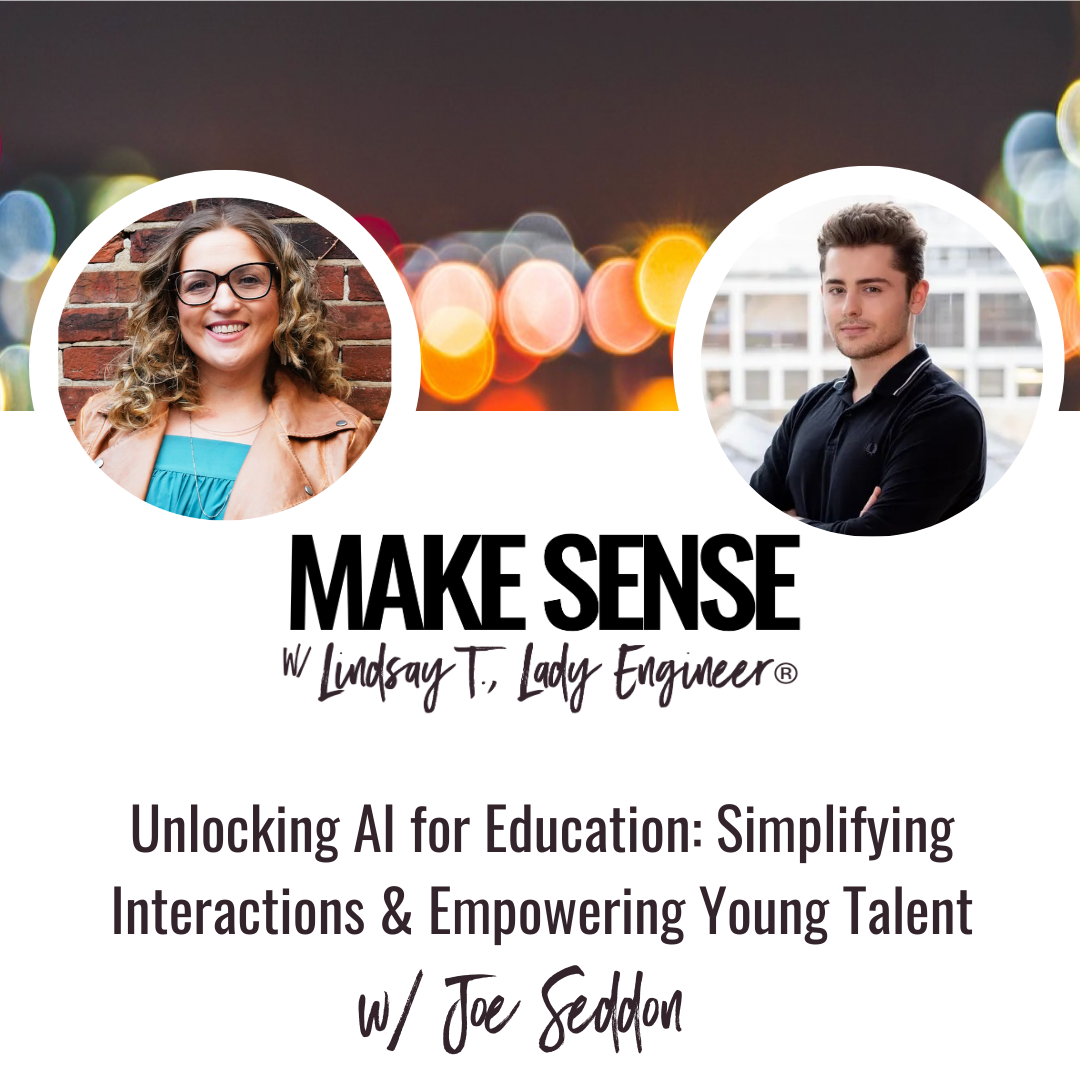 a picture of lindsay and a picture of joe with the title Unlocking AI for Education Simplifying Interactions & Empowering Young Talent