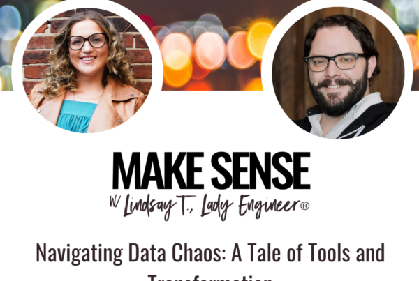 Headshots of both Lindsay Tabas and Bermon Painter accompanied by the podcast title Predicting the Top 10 Consumer Tech Trends and the Challenges of Trusting Big Tech